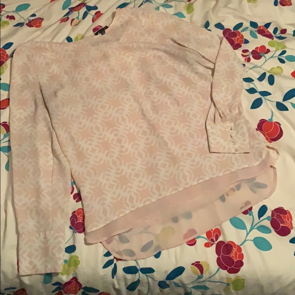 The Limited Pink Blush Long Sleeve Blouse